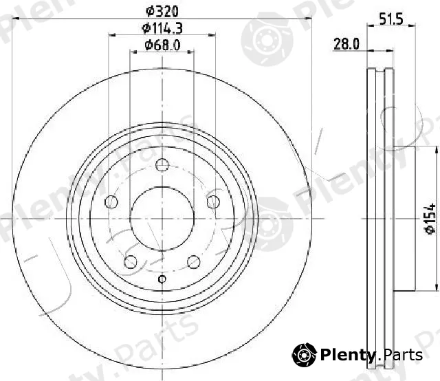Japko 60368C — Brake Disc