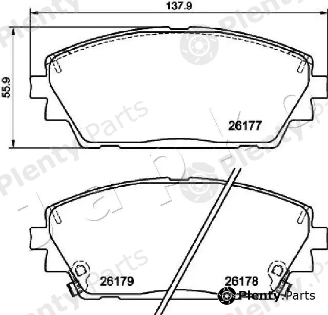 Japko 503002 — Brake Pad Set, disc brake