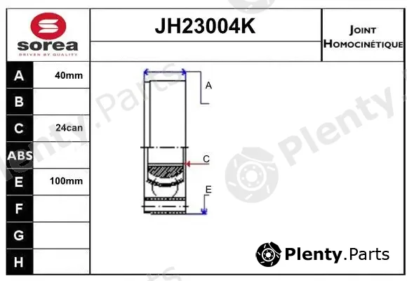 Sera JH23004K — Joint Kit, drive shaft