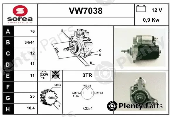 Sera VW7038 — Starter