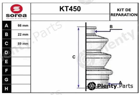 Sera KT450 — Bellow Kit, drive shaft