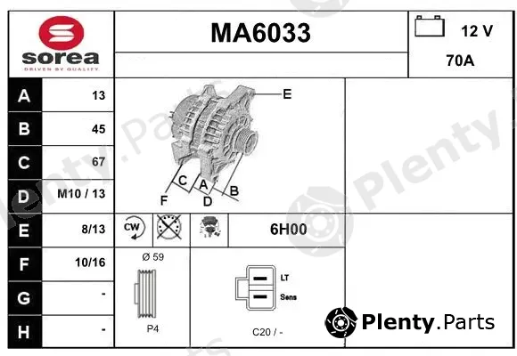 Sera MA6033 — Alternator