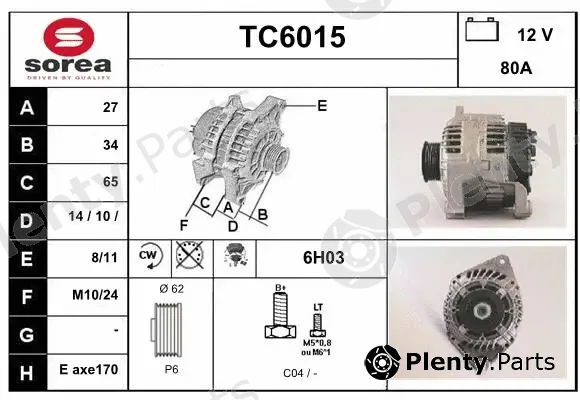 Sera TC6015 — Alternator
