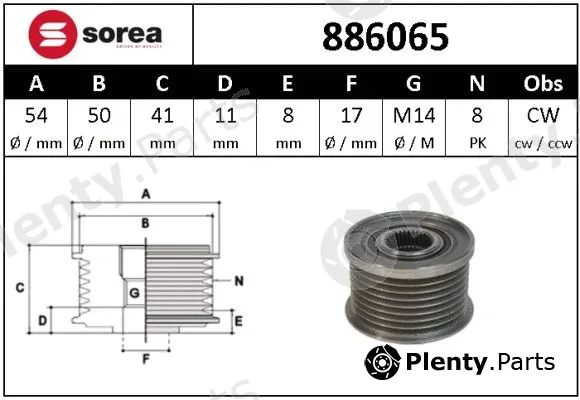 Sera 886065 — Alternator Freewheel Clutch