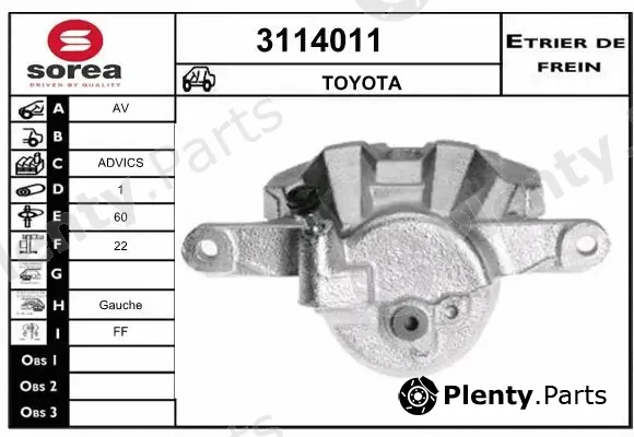 Sera 3114011 — Brake Caliper