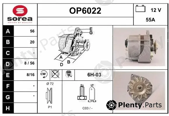 Sera OP6022 — Alternator