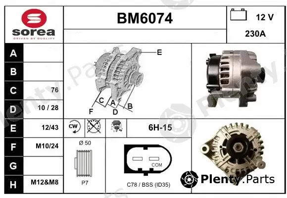 Sera BM6074 — Alternator