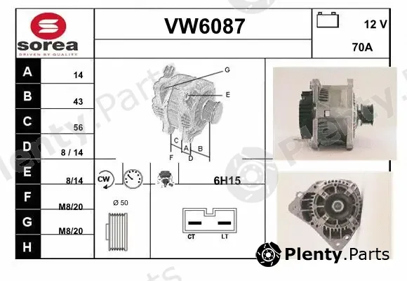 Sera VW6087 — Alternator