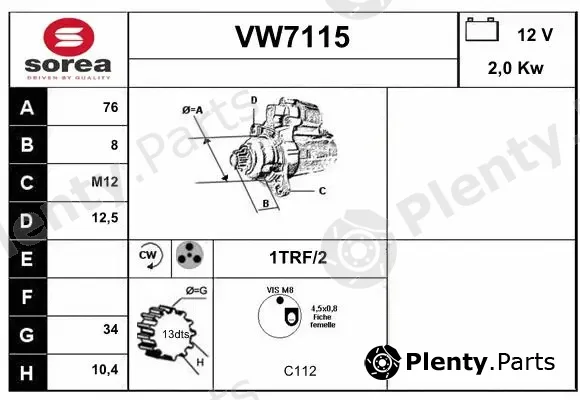 Sera VW7115 — Starter