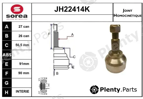 Sera JH22414K — Joint Kit, drive shaft