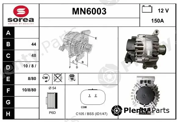 Sera MN6003 — Alternator