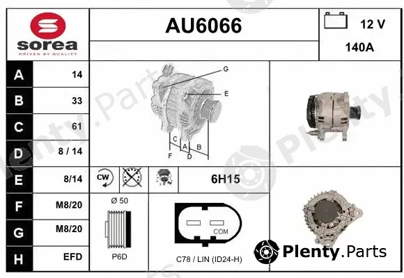 Sera AU6066 — Alternator