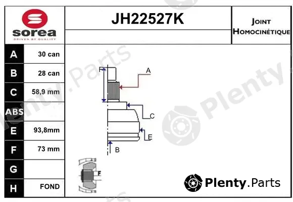 Sera JH22527K — Joint Kit, drive shaft