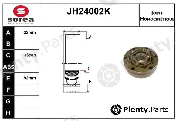 Sera JH24002K — Joint Kit, drive shaft