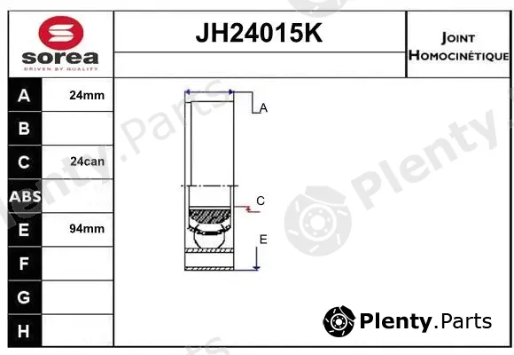 Sera JH24015K — Joint Kit, drive shaft