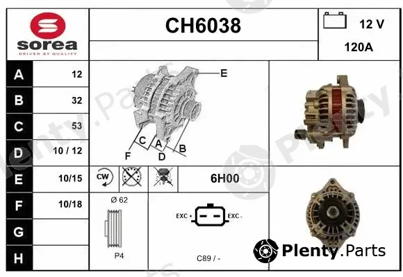 Sera CH6038 — Alternator