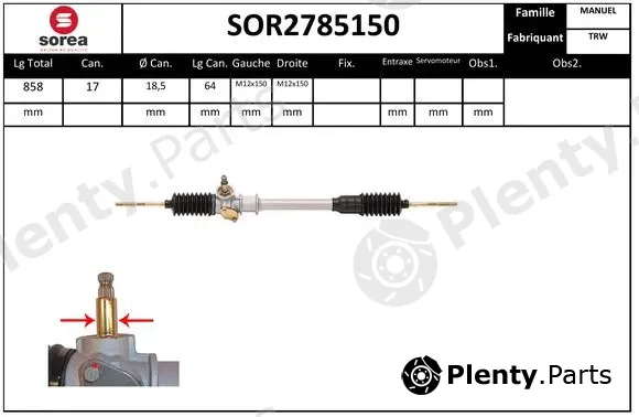 Sera SOR2785150 — Steering Gear