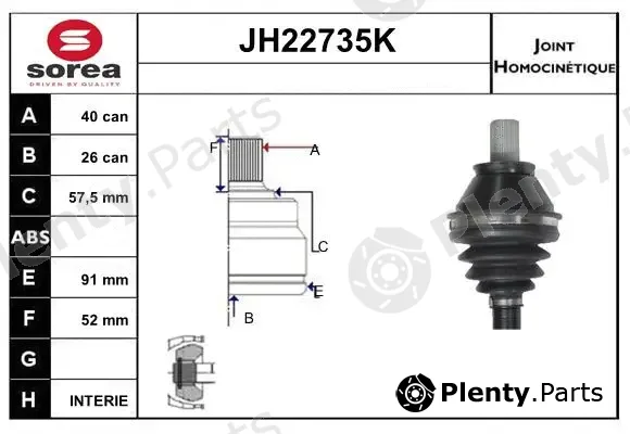 Sera JH22735K — Joint Kit, drive shaft