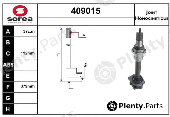 Sera 409015 — Joint Kit, drive shaft