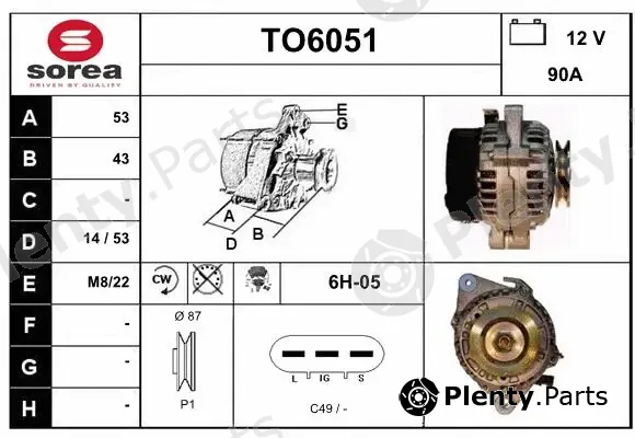 Sera TO6051 — Alternator