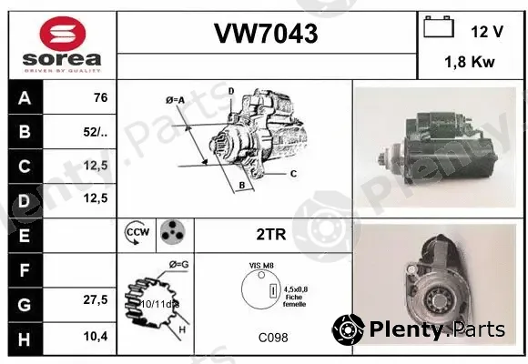 Sera VW7043 — Starter