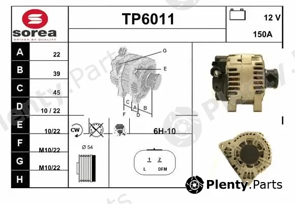 Sera TP6011 — Alternator