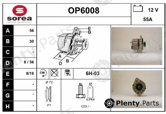 Sera OP6008 — Alternator