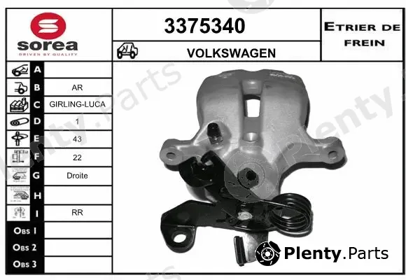 Sera 3375340 — Brake Caliper