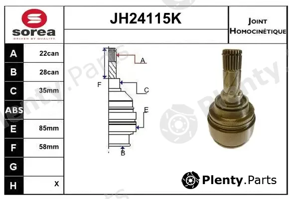 Sera JH24115K — Joint Kit, drive shaft