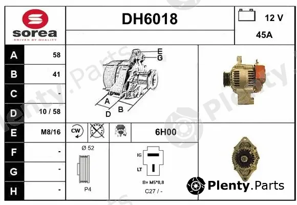Sera DH6018 — Alternator