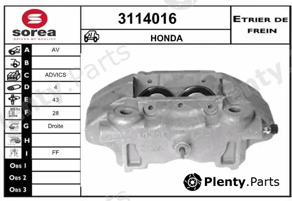 Sera 3114016 — Brake Caliper