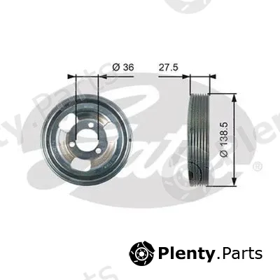 Gates-Au TVD1117 — Belt Pulley, crankshaft DriveAlign®