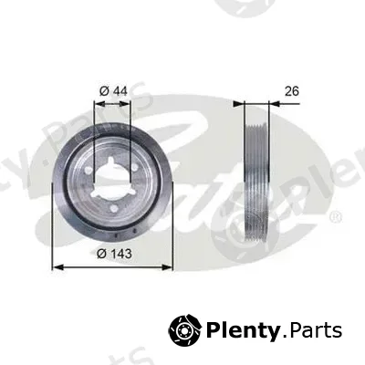 Gates-Au TVD1055 — Belt Pulley, crankshaft DriveAlign®