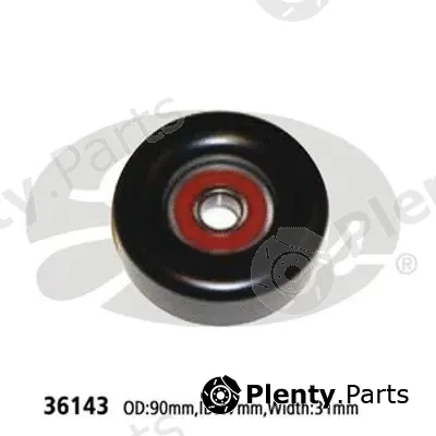 Gates-Au 36143 — Deflection/Guide Pulley, V-ribbed belt DriveAlign®