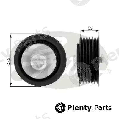 Gates-Au 36079 — Deflection/Guide Pulley, V-ribbed belt DriveAlign®