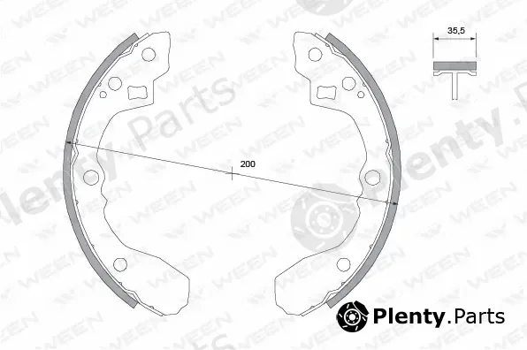 Ween 152-2034 — Brake Shoe Set