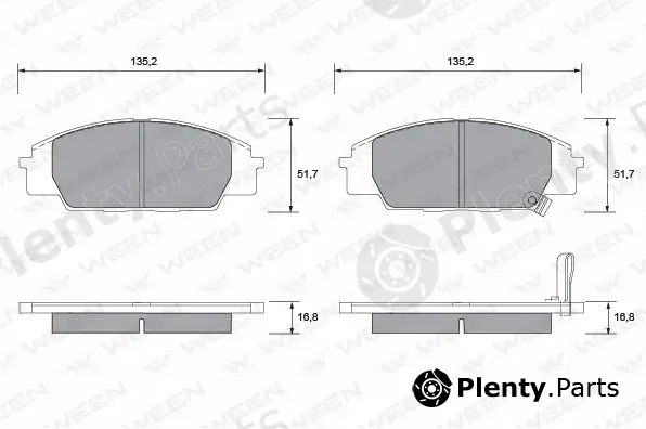 Ween 151-2226 — Brake Pad Set, disc brake