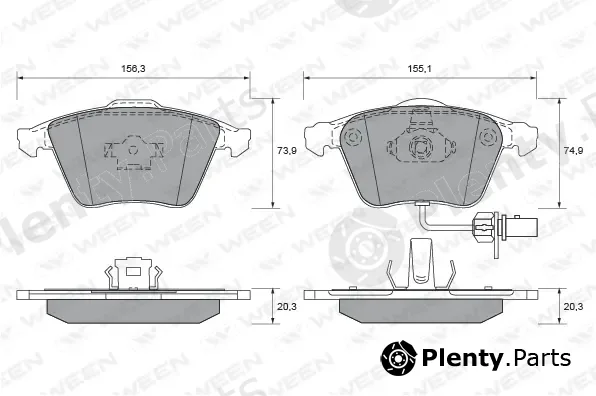 Ween 151-1943 — Brake Pad Set, disc brake