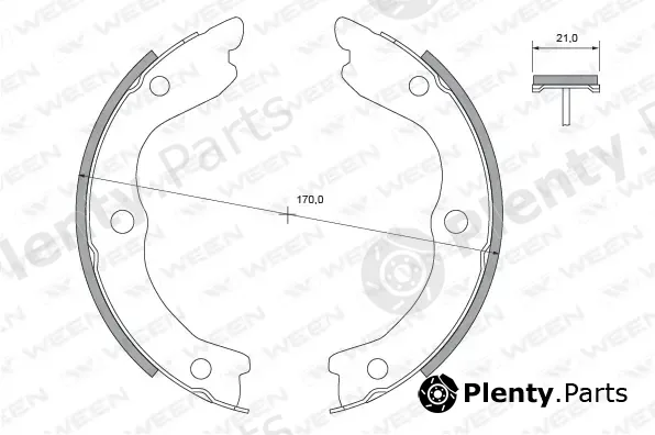 Ween 152-2481 — Brake Shoe Set, parking brake