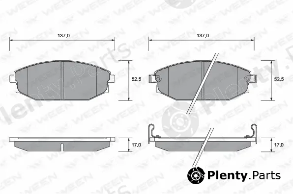 Ween 151-1182 — Brake Pad Set, disc brake