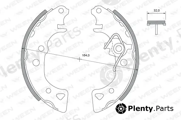 Ween 152-2323 — Brake Shoe Set