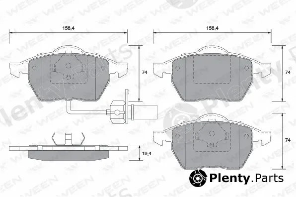 Ween 151-1286 — Brake Pad Set, disc brake