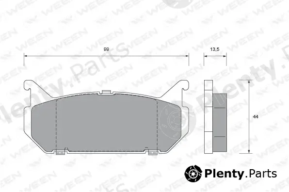 Ween 151-1667 — Brake Pad Set, disc brake