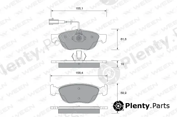 Ween 151-1875 — Brake Pad Set, disc brake