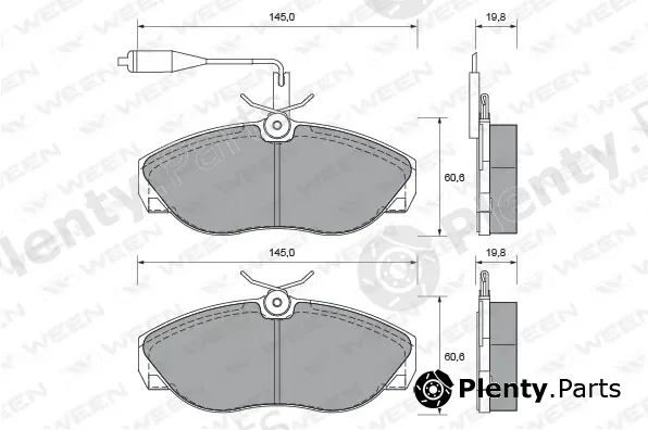 Ween 151-1642 — Brake Pad Set, disc brake