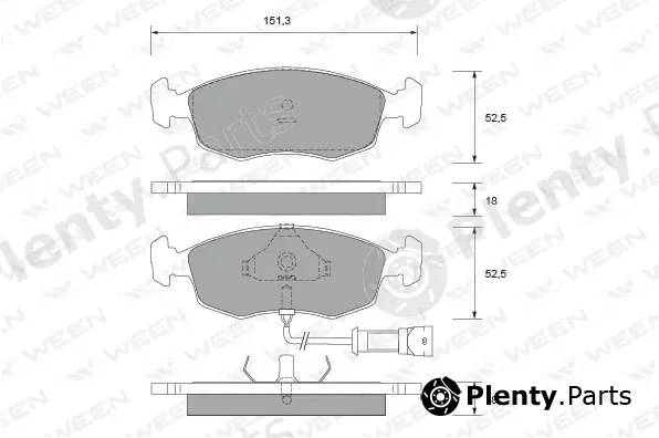 Ween 151-2101 — Brake Pad Set, disc brake