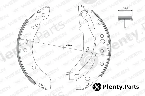Ween 152-2454 — Brake Shoe Set