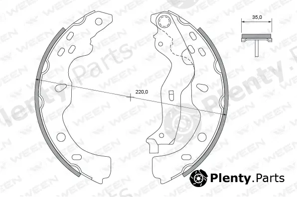 Ween 152-2458 — Brake Shoe Set