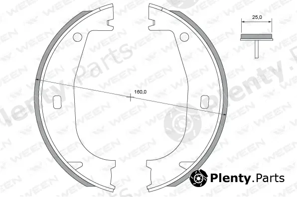 Ween 152-2396 — Brake Shoe Set, parking brake