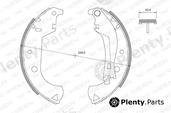 Ween 152-2480 — Brake Shoe Set